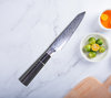 Küchen Messer aus Damaststahl, mit Holzgriff